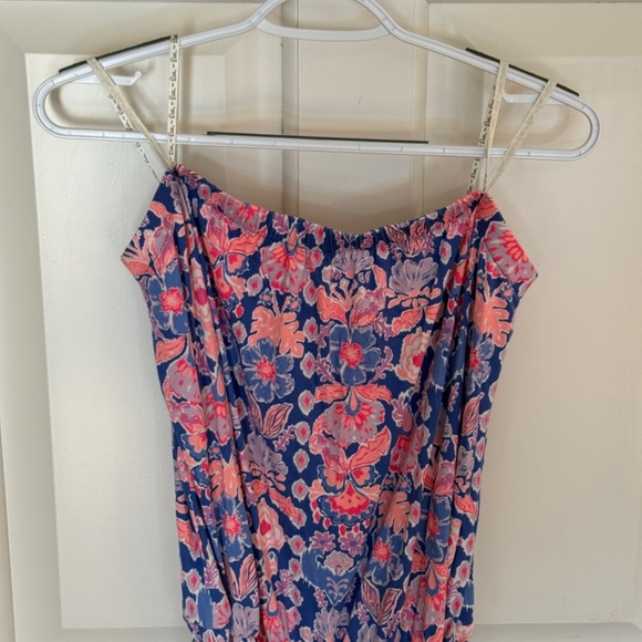 Lilly Pulitzer Tia Iris Blue Werk it Jumpsuit 33970 - Picture 5 of 13